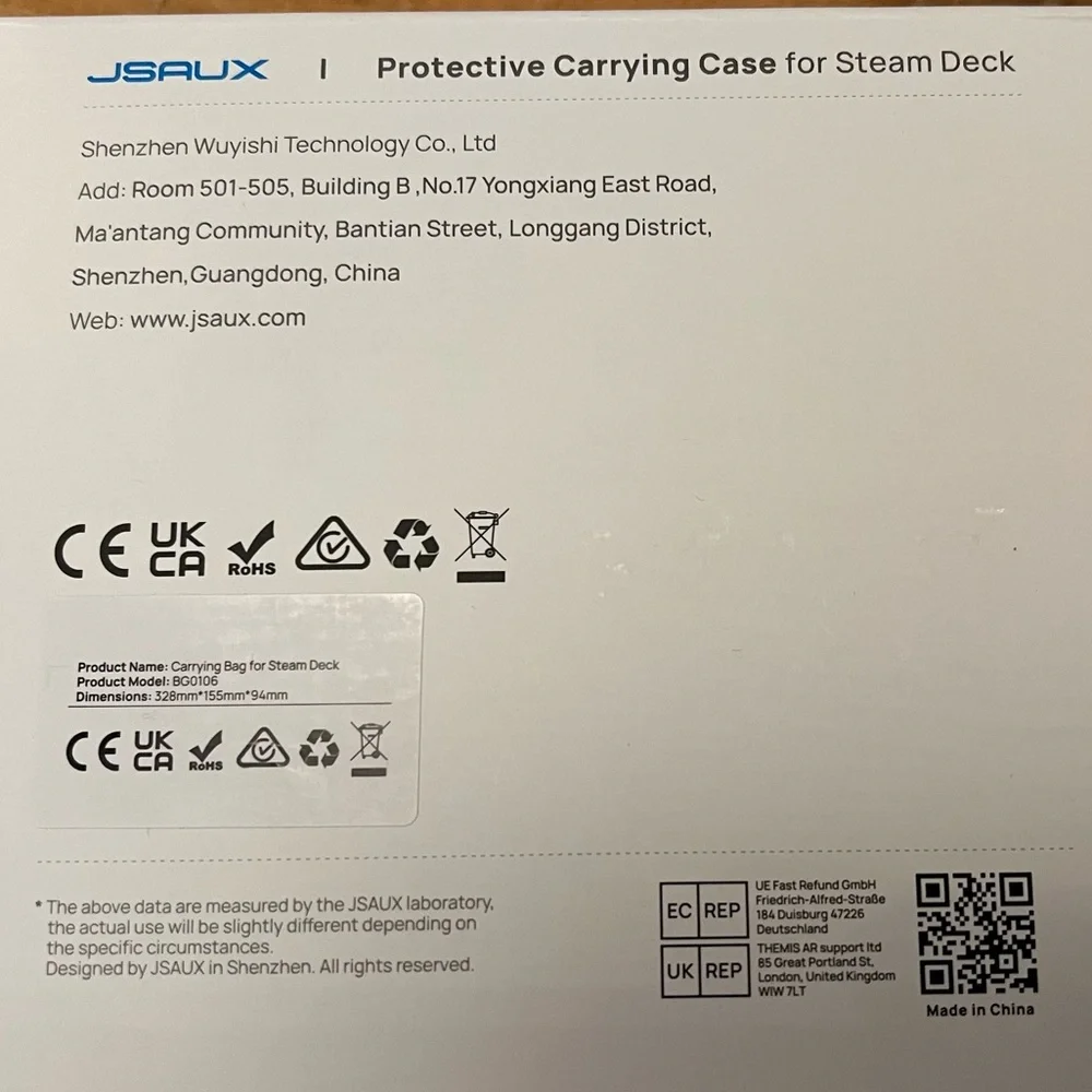 JSAUX Protective Carrying Case for Steam Deck NIB